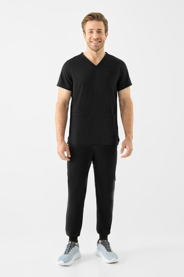 Lékařský set Med Couture RothWear - Blůza 7477 + Kalhoty 7777, BLACK.